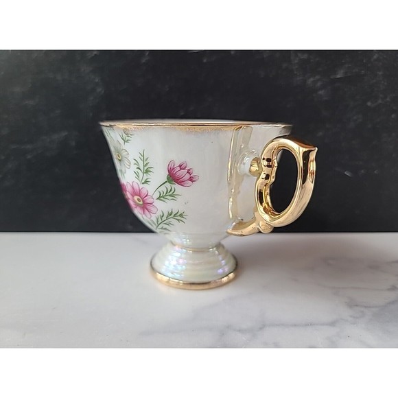 Vintage October Cosmos Tea Cup - Picture 3 of 10